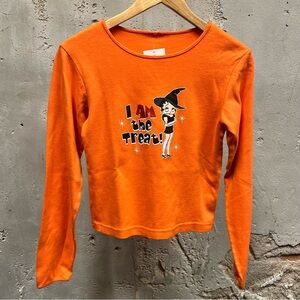 Vintage Y2K Betty Boop Halloween I Am The Treat Long Sleeve Baby Tee Small S